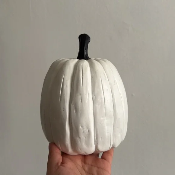 White Halloween Pumpkin Decor - Picture 3 of 4